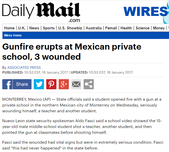 Reacciones internacionales por agresión en colegio de Monterrey - daily-mail