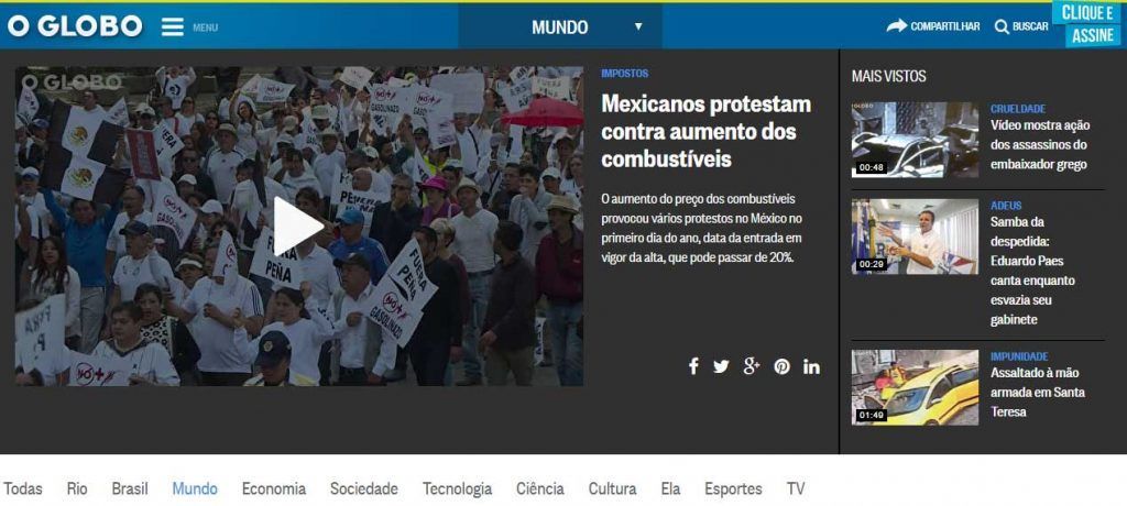 Medios internacionales destacan saqueos en México - diarios-saqueos-mundo-o-globo-1024x460