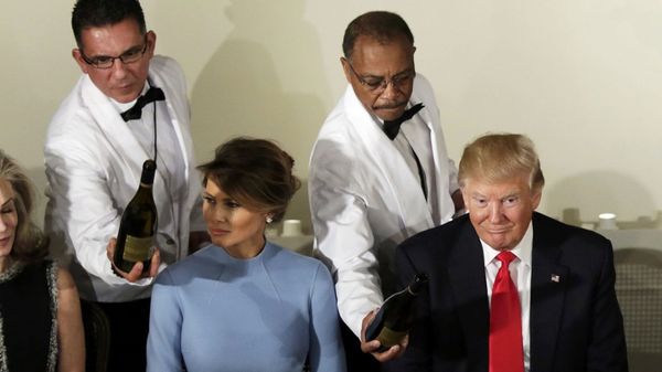 El primer brunch de Trump como presidente