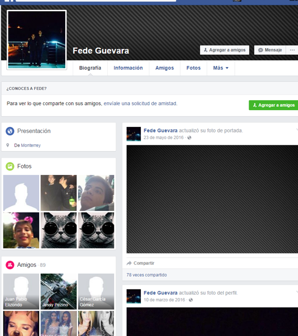 Agresor de Monterrey no pertenecía a ningún grupo de Facebook: autoridades - federico-guevara-face-oficial