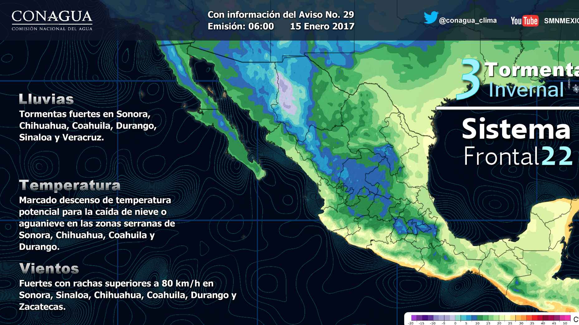 Frente frío 22 mantendrá bajas temperaturas en gran parte del país - frente-frio-22-1
