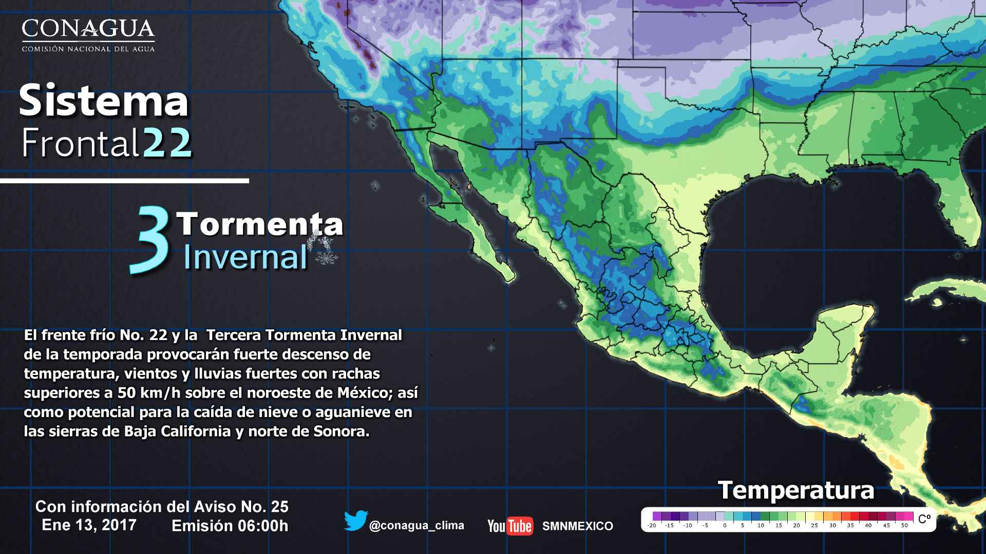 Ambiente frío y lluvias fuertes en gran parte del país - frente-frio-22