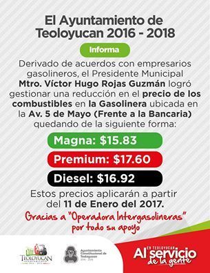 Bajan precio de gasolina en municipio del Estado de México - gas-edomex