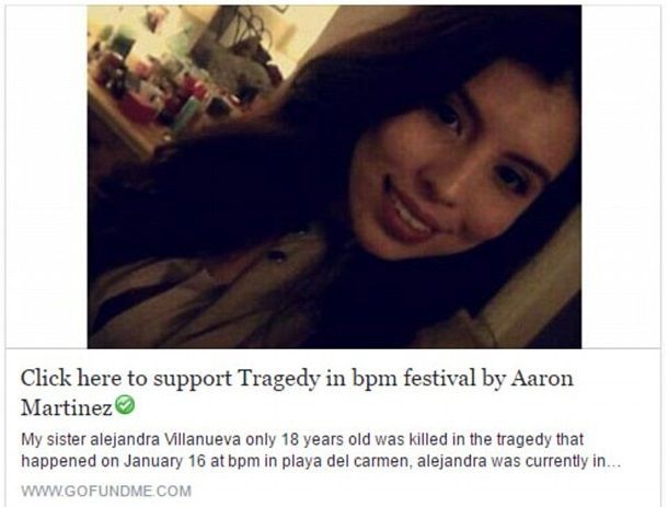 Muere estudiante de EE.UU. en tiroteo de Playa del Carmen - gofundme-playa-del-carmen