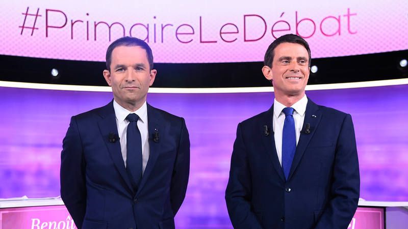 Benoit Hamon adelanta a Manuel Valls en las primarias de la izquierda francesa