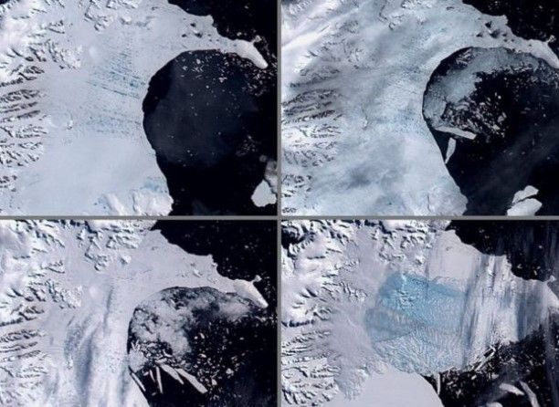 Iceberg está a punto de separarse de la Antártica - iceberg