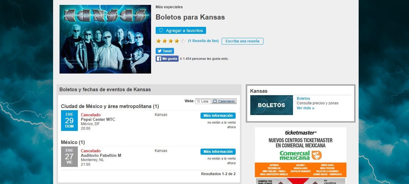Kansas cancela concierto en México - kansas