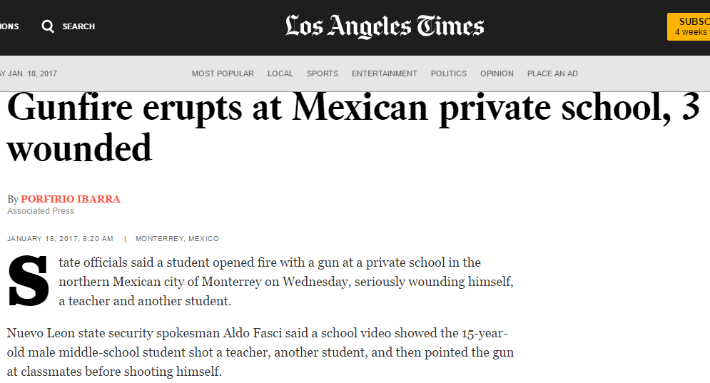 Reacciones internacionales por agresión en colegio de Monterrey - los-angeles-times