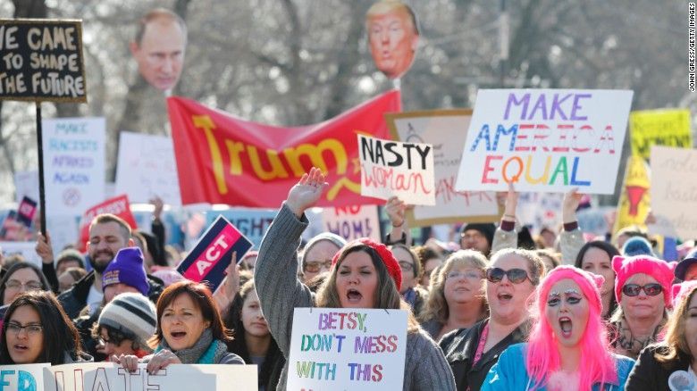 Comparativa de asistencia entre Trump y Marcha de las Mujeres