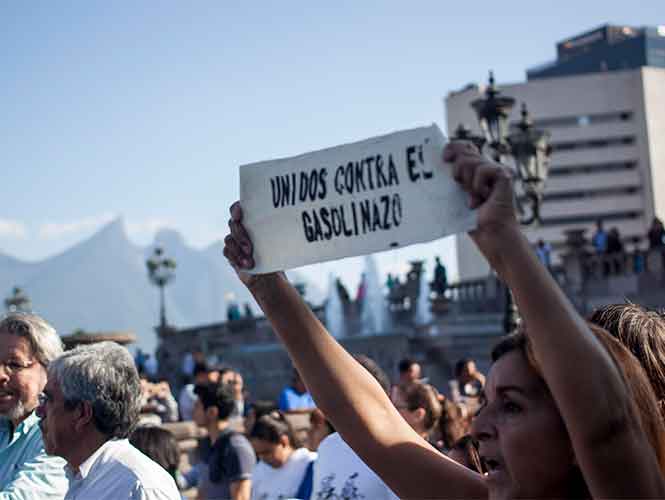 Marchas contra el gasolinazo en diferentes ciudades de México