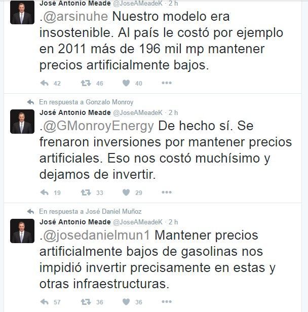 José Antonio Meade explica a tuiteros el aumento a la gasolina - meade-II