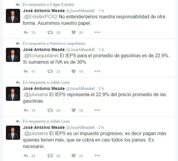 José Antonio Meade explica a tuiteros el aumento a la gasolina - meade-IV