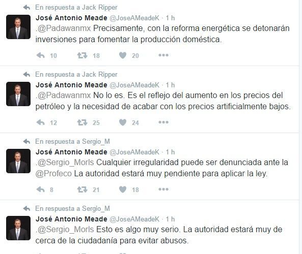 José Antonio Meade explica a tuiteros el aumento a la gasolina - meade-V