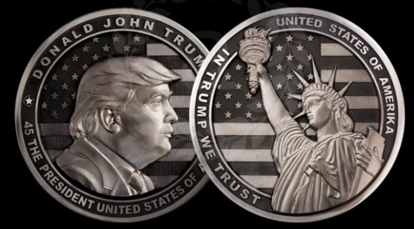 Moneda especial conmemora llegada de Trump al poder - moneda-trump-I