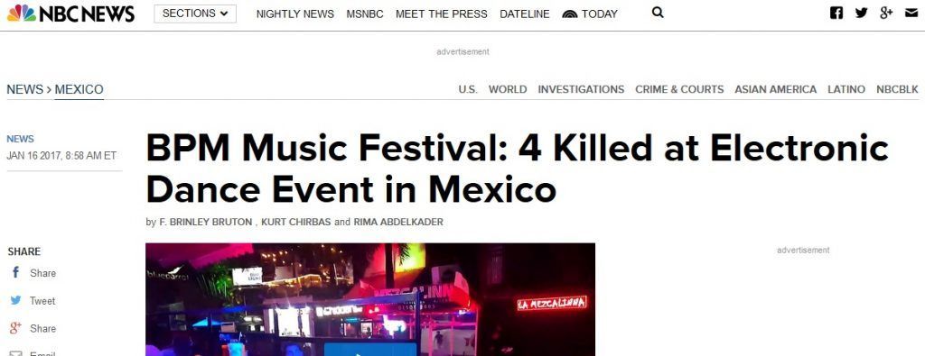 Medios internacionales destacan tiroteo en Playa del Carmen - nbc-playa-1024x395