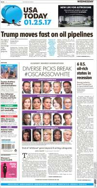 Trump, TLC y muro fronterizo en primeras planas - portada-25-enero-usa-today