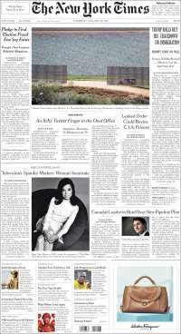 Trump acapara las primeras planas de México y el mundo - portada-26-enero-tnyt