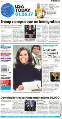 Trump acapara las primeras planas de México y el mundo - portada-26-enero-usa-today