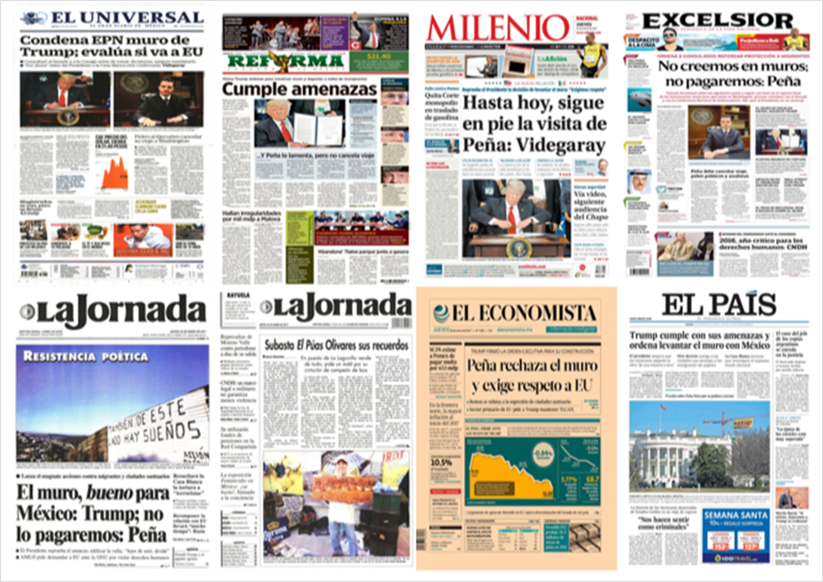 Trump acapara las primeras planas de México y el mundo Trump acapara las primeras planas de México y el mundo