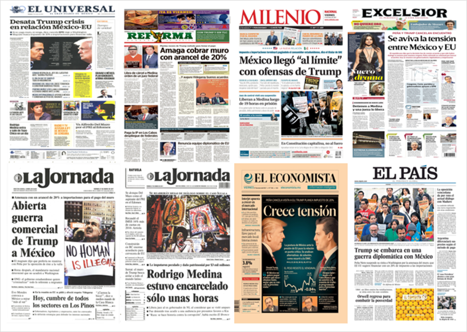 Trump y EPN acaparan las primeras planas del viernes