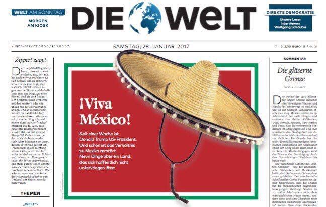 Diario alemán dedica portada a México