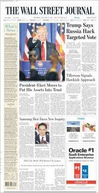 EPN y Trump en primeras planas de México y el mundo - portadas-12-enero-twsj