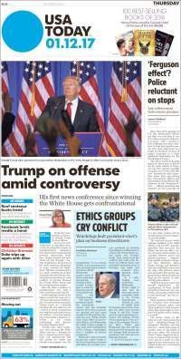 EPN y Trump en primeras planas de México y el mundo - portadas-12-enero-usa-today