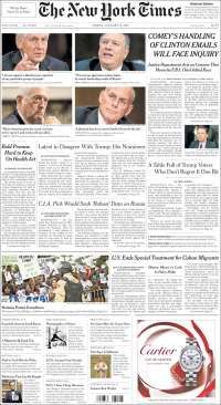 EPN, Meade y Obama en primeras planas del viernes - portadas-13-enero-tnyt