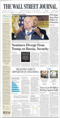 EPN, Meade y Obama en primeras planas del viernes - portadas-13-enero-twsj