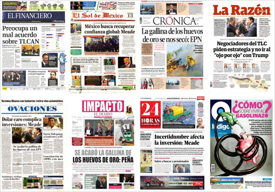 EPN, Meade y Obama en primeras planas del viernes - portadas-13-enero1