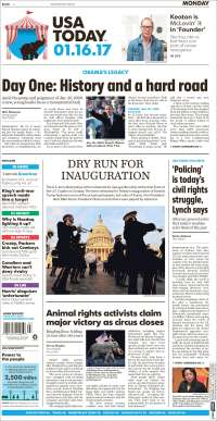 Gasolinazo y Obama en primeras planas del lunes - portadas-16-enero-usa-today