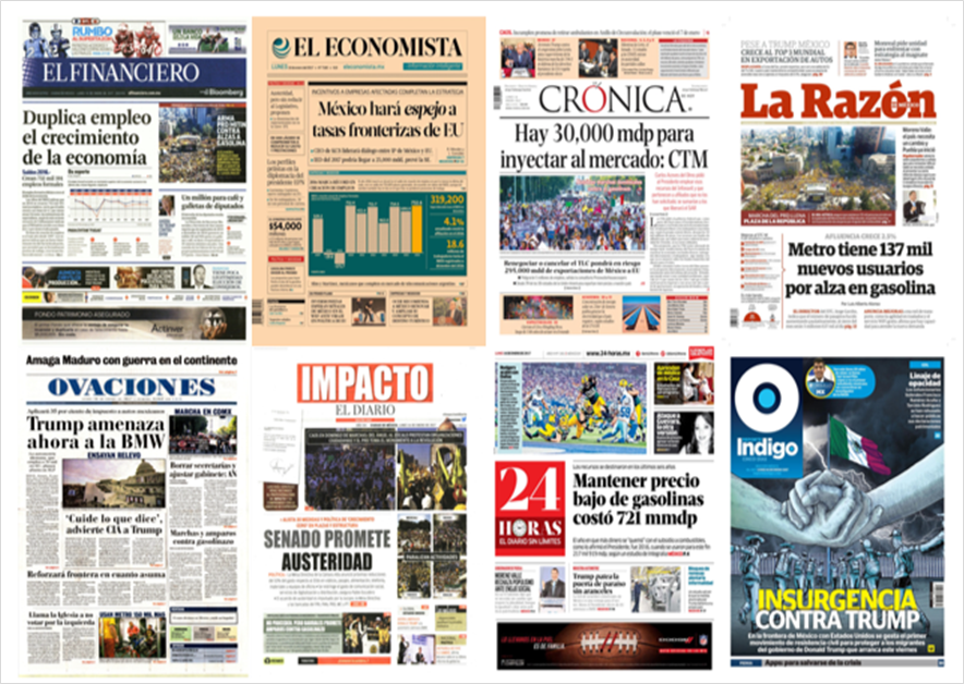 Gasolinazo y Obama en primeras planas del lunes - portadas-16-enero1
