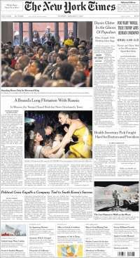 BMW, Trump y Obama en primeras planas del martes - portadas-17-enero-tnyt