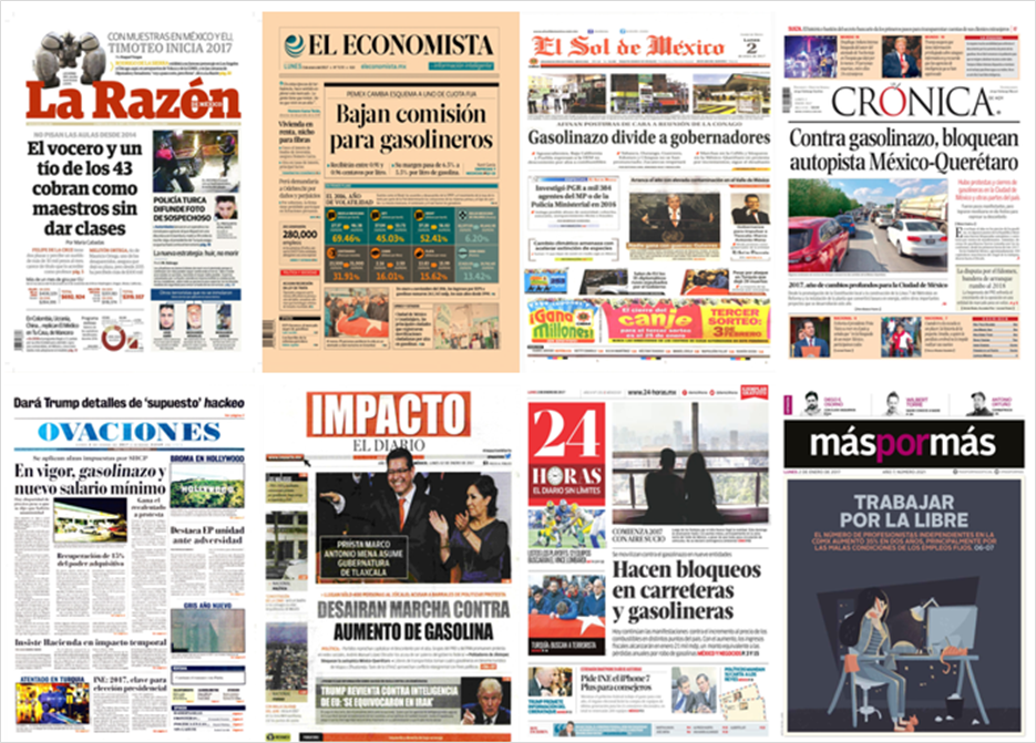 Gasolinas y Estambul en las primeras planas de México y el mundo - portadas-2-enero-1