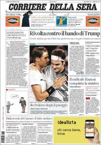 Protestas contra Trump acaparan las primeras planas del lunes - portadas-30-enero-italia