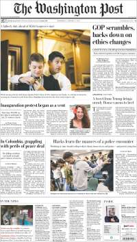 Ford, gasolinas y Congreso de EE.UU. en primeras planas - portadas-4-enero-wpost