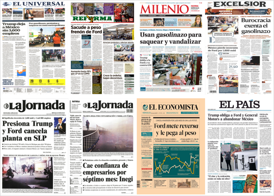 Ford, gasolinas y Congreso de EE.UU. en primeras planas