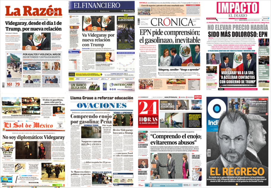 Luis Videgaray y saqueos en primeras planas del jueves - portadas-5-enero1