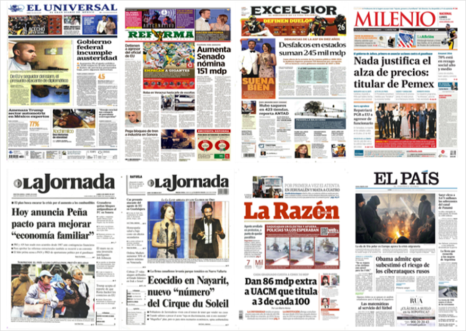 Globos de Oro y gasolina en primeras planas del lunes