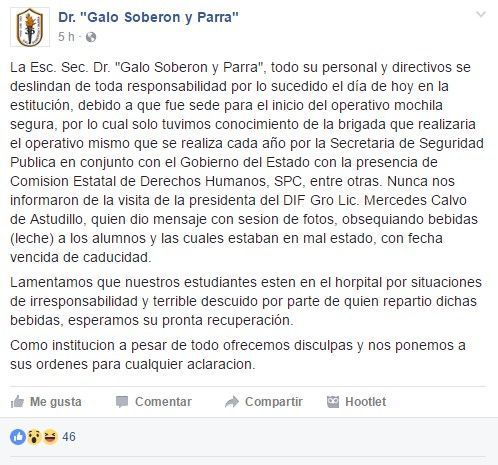 Se intoxican estudiantes en Chilpancingo - post-galo-soberon