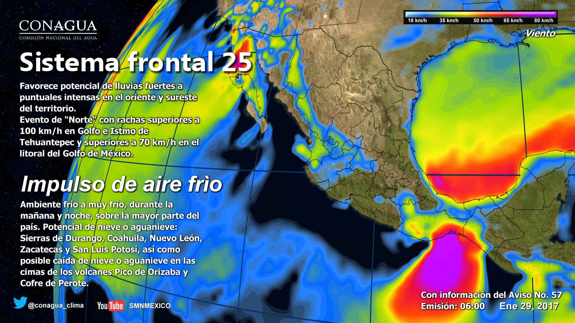 Prevalecerá el ambiente frío en gran parte de México - pronostico-2901