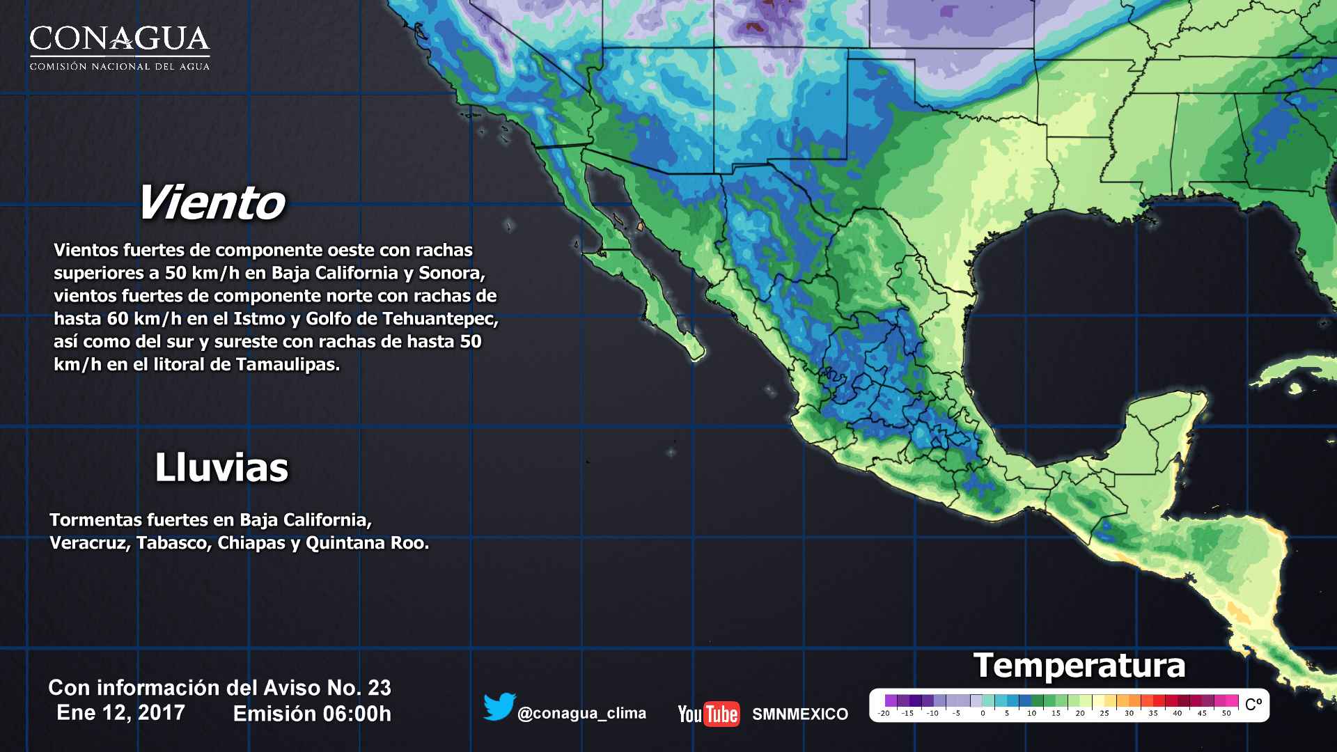 Frente frío 22 generará vientos fuertes en el noroeste del país - pronóstico-1201