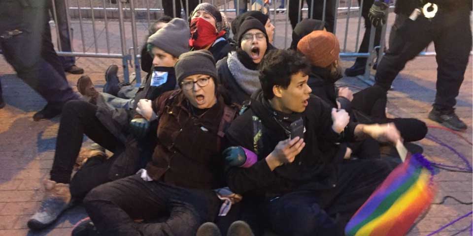 Protestan en Washington previo a investidura de Trump