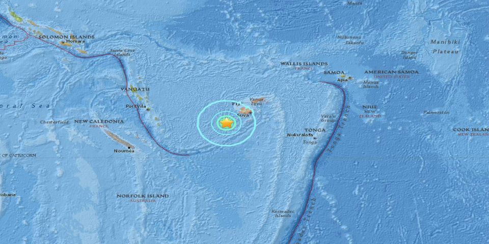 Cancelan alerta de tsunami por sismo en Fiji