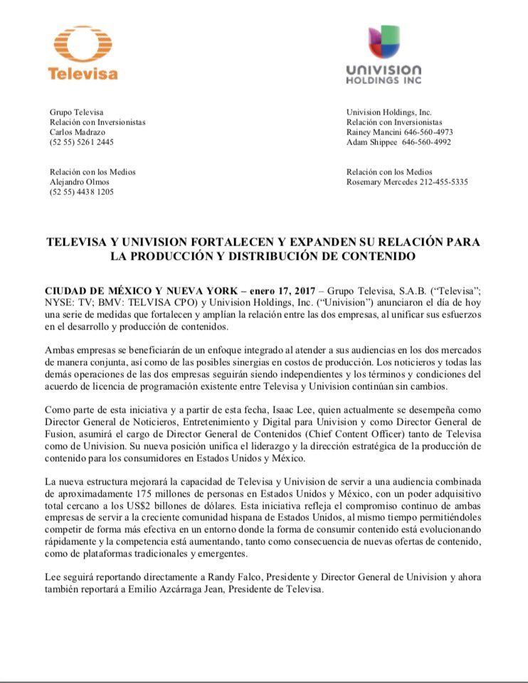 Televisa y Univisión unifican contenidos - televisa-univision-3