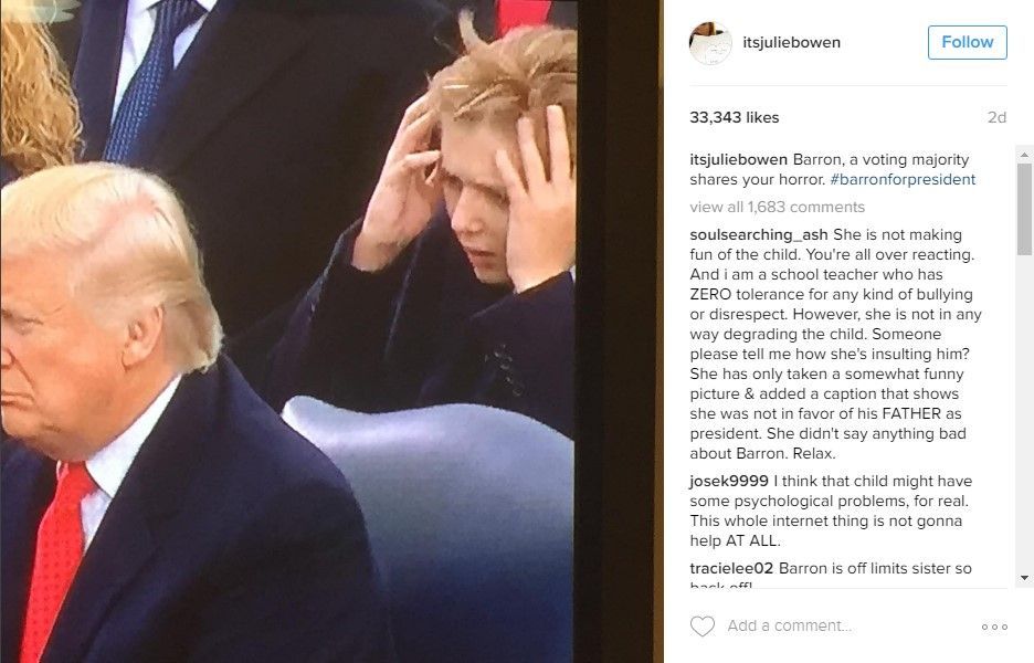 Chelsea Clinton ataca a Trump pero defiende a su hijo Barron - trump-3-2