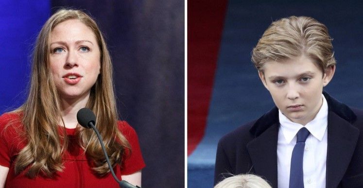 Chelsea Clinton ataca a Trump pero defiende a su hijo Barron