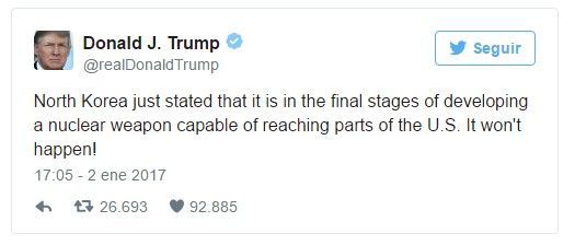 Podemos lanzar el misil en cualquier momento: Corea del Norte - trump