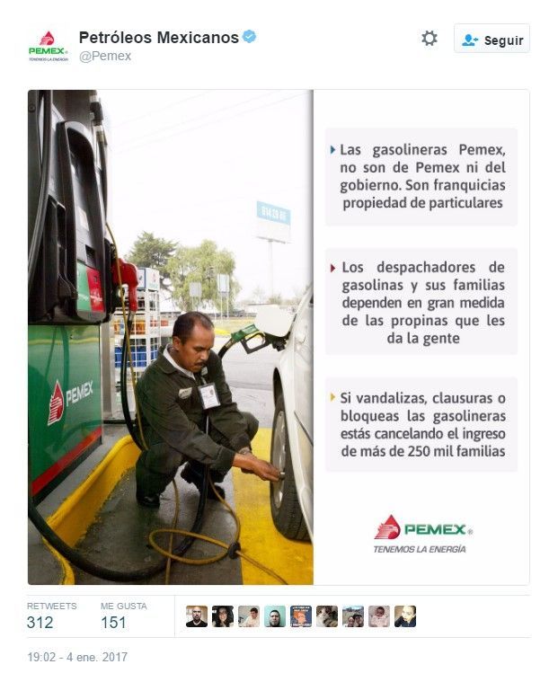 Las gasolineras son propiedad de particulares: Pemex - tuit-pemex