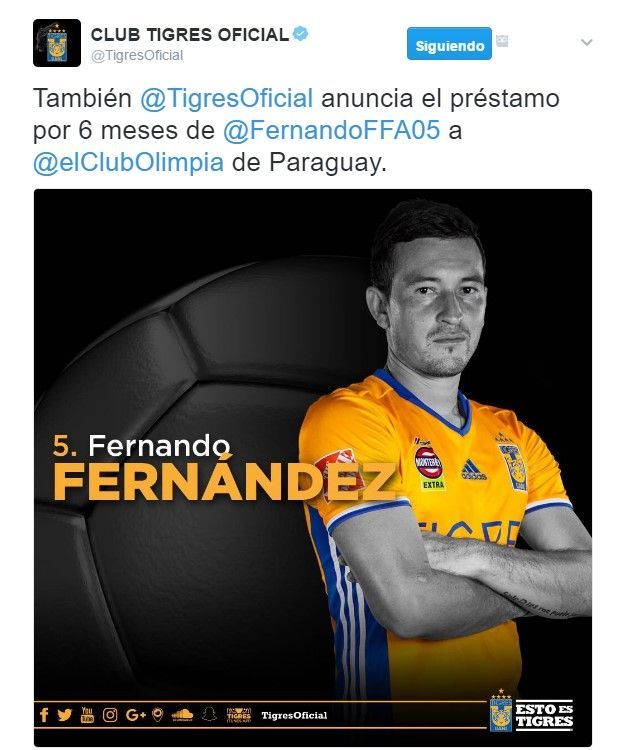 Tigres confirma contratación de Eduardo Vargas - tuit-tigres-uanl-2